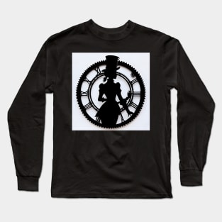 Steampunk silhouette Long Sleeve T-Shirt